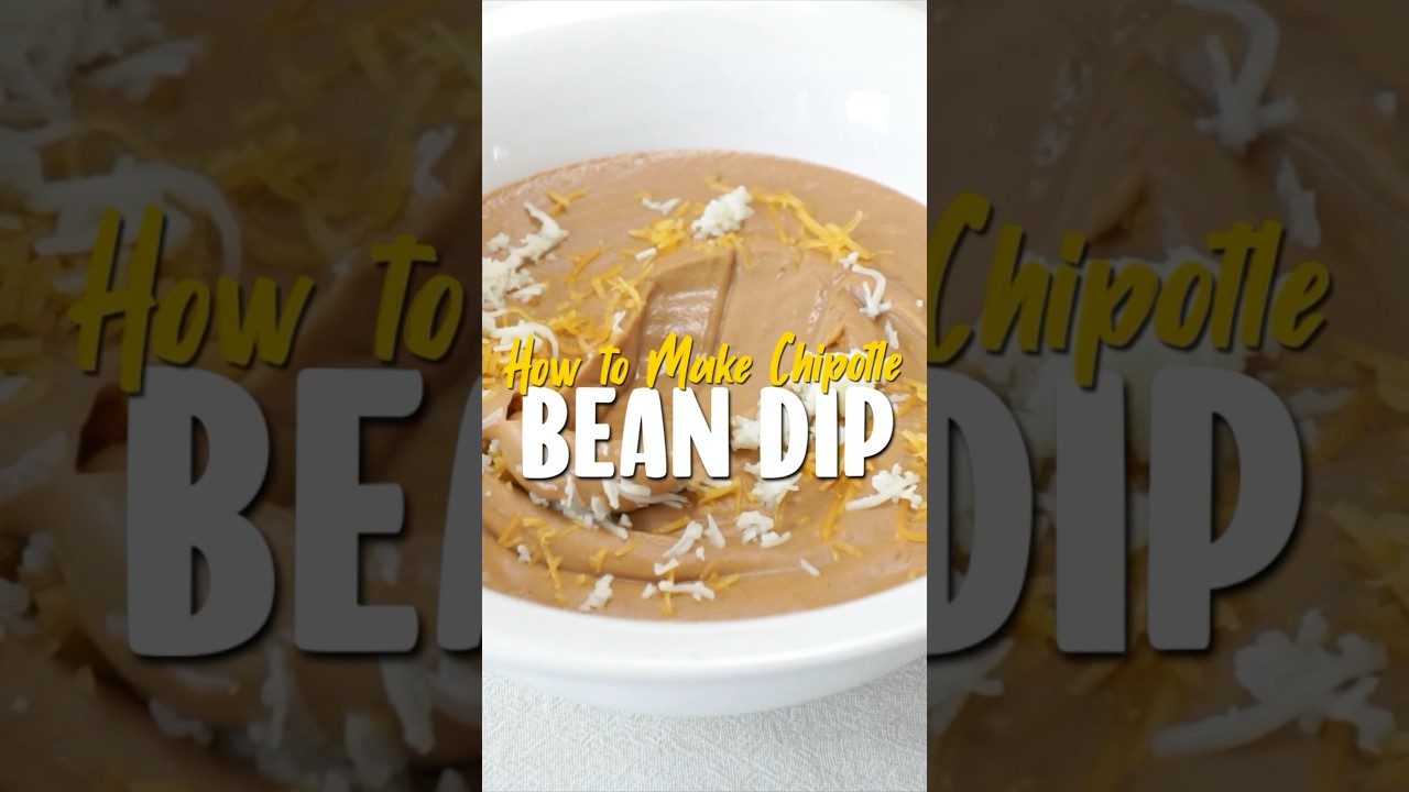 Easy, Quick Mexican Bean Dip Recipe #mexicanfood #beandip #chipotlebeandip #mexicanrecipes
