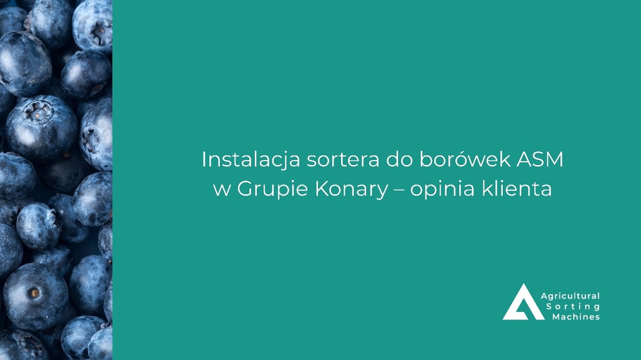 Instalacja sortera do borówek ASM w Grupie Konary – opinia klienta