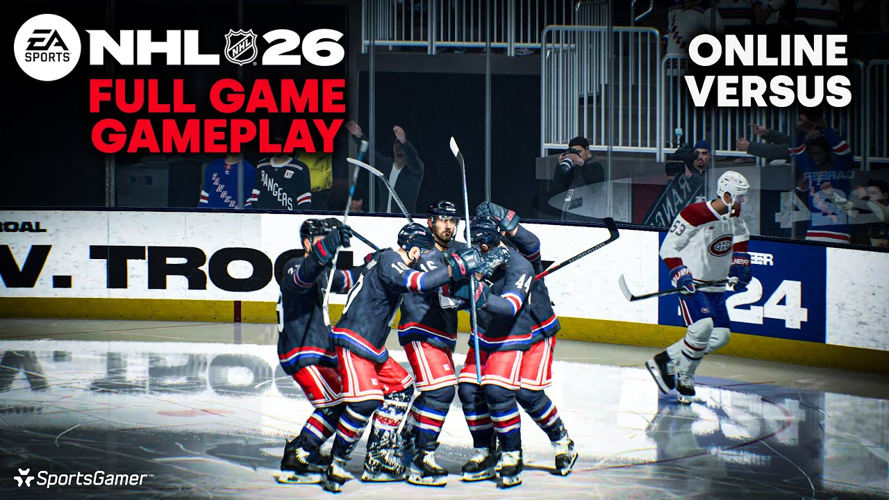 Игровой процесс NHL 26 RAW 4K, часть 1: «Канадиенс» против «Рейнджерс» | KosmicEA против KenuFHR