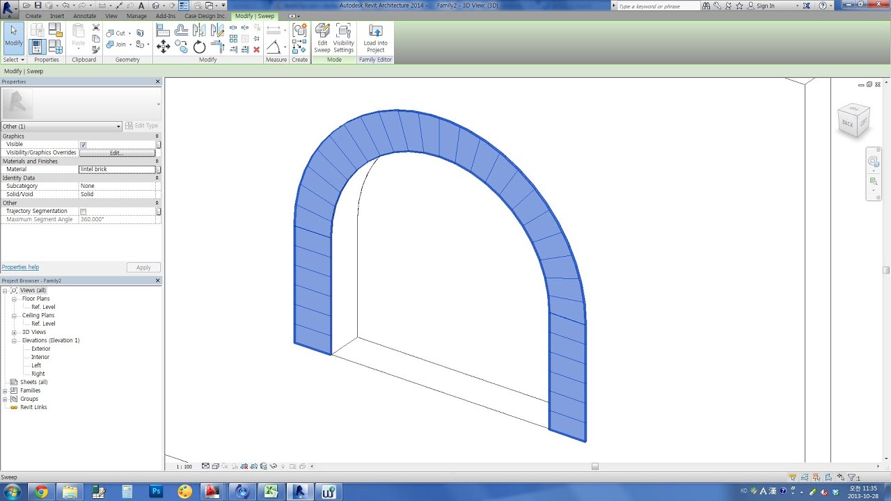 Revit Tips - Arched Lintel without array