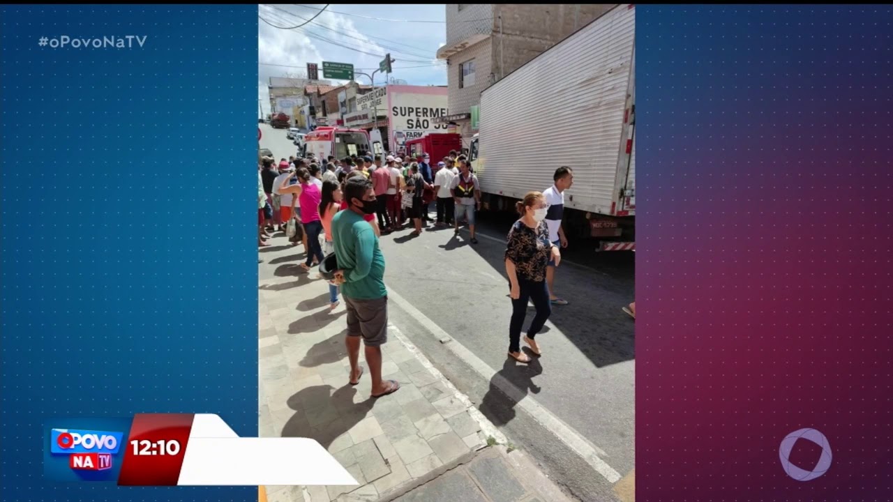 O Povo na TV - Caminhão se envolve em acidente na cidade de Remígio