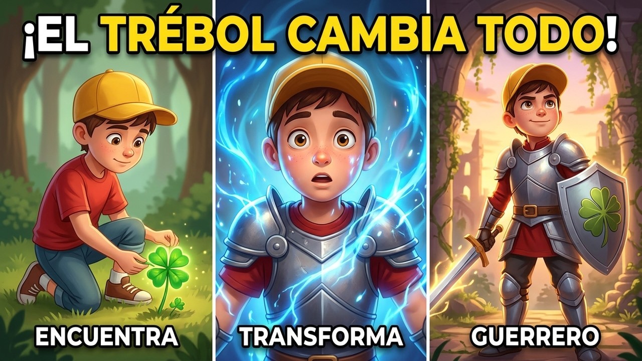 El Trébol Mágico de Cuatro Hojas 🍀✨ Cuento para Dormir de Aventuras, Magia y Buena Suerte para Niños