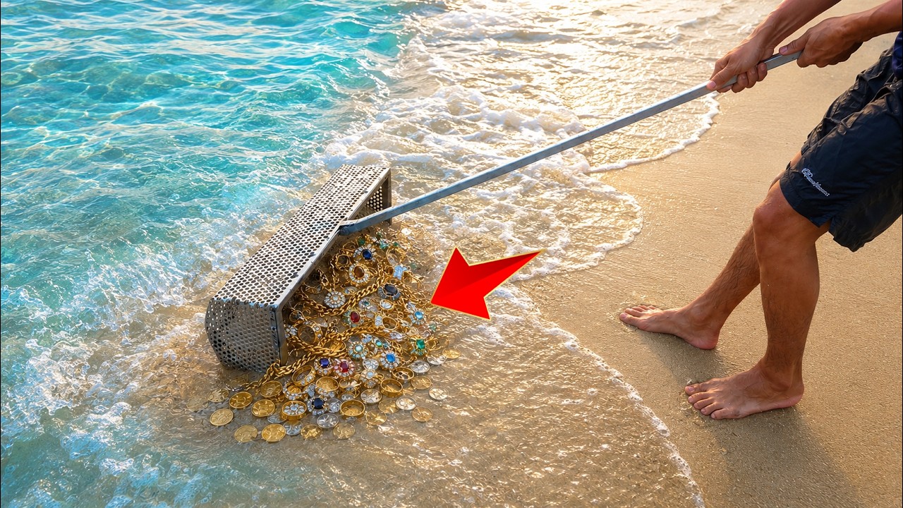 Underwater Beach Treasure Hunt Challenge &ndash; Finding Lost Luxury Diamond & Gold Jewelry!