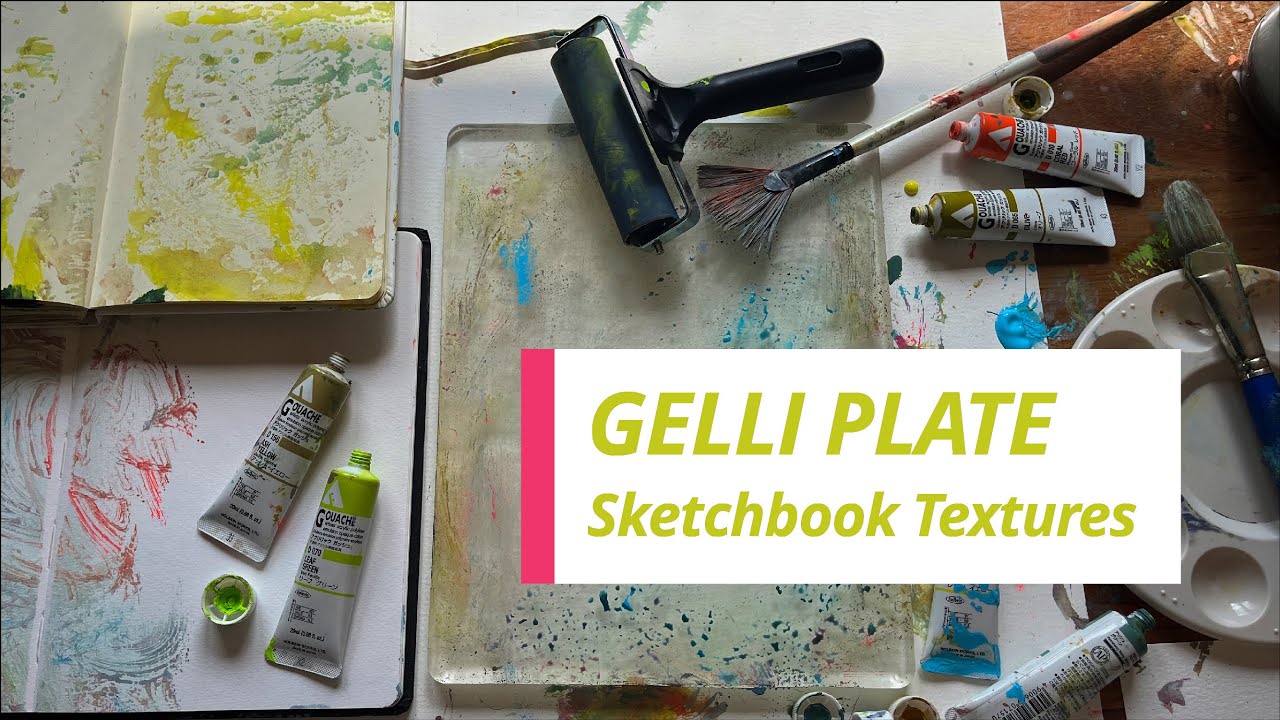 Gelli Plate Printing for Sketchbooks: Easy Abstract Textures