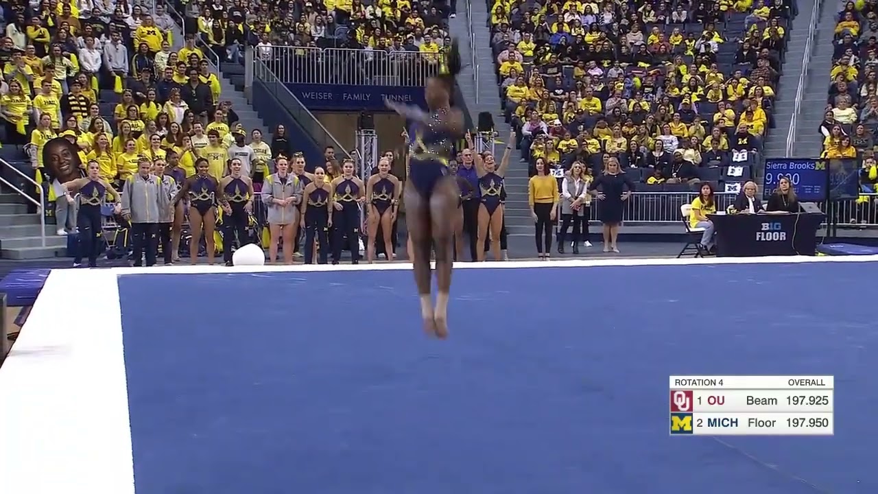 Gabby Wilson Near Perfect Floor Michigan vs Oklahoma 2023 9.975