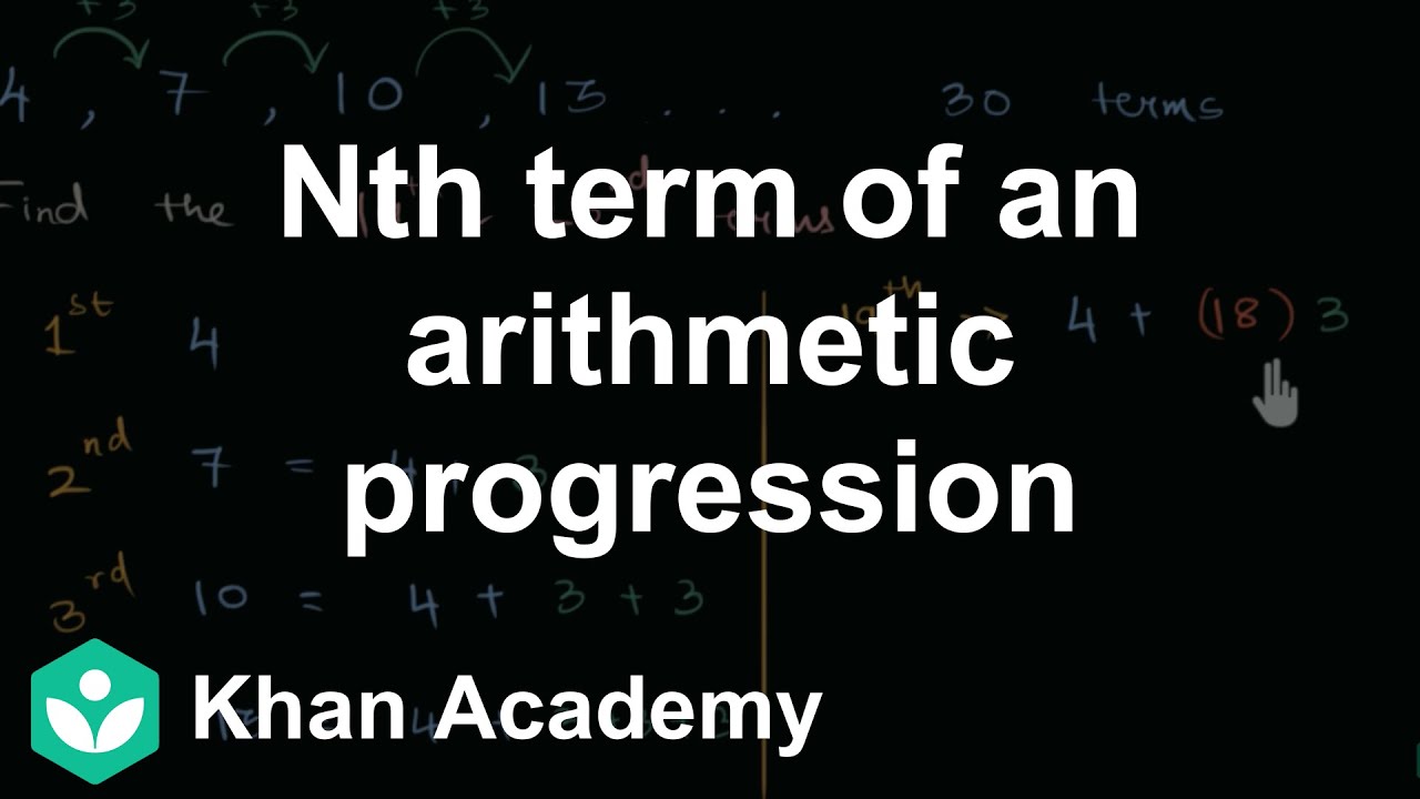 Nth term of an arithmetic progression | Arithmetic progressions | Class 10 | Maths | Khan Academy