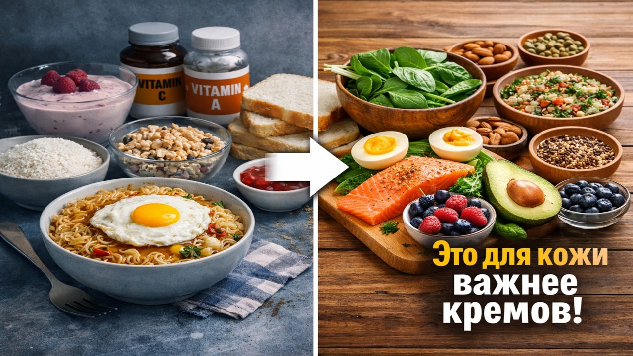 СЕКРЕТ СИЯЮЩЕЙ КОЖИ РАСКРЫТ! ✨ Еда, которая работает лучше косметолога.