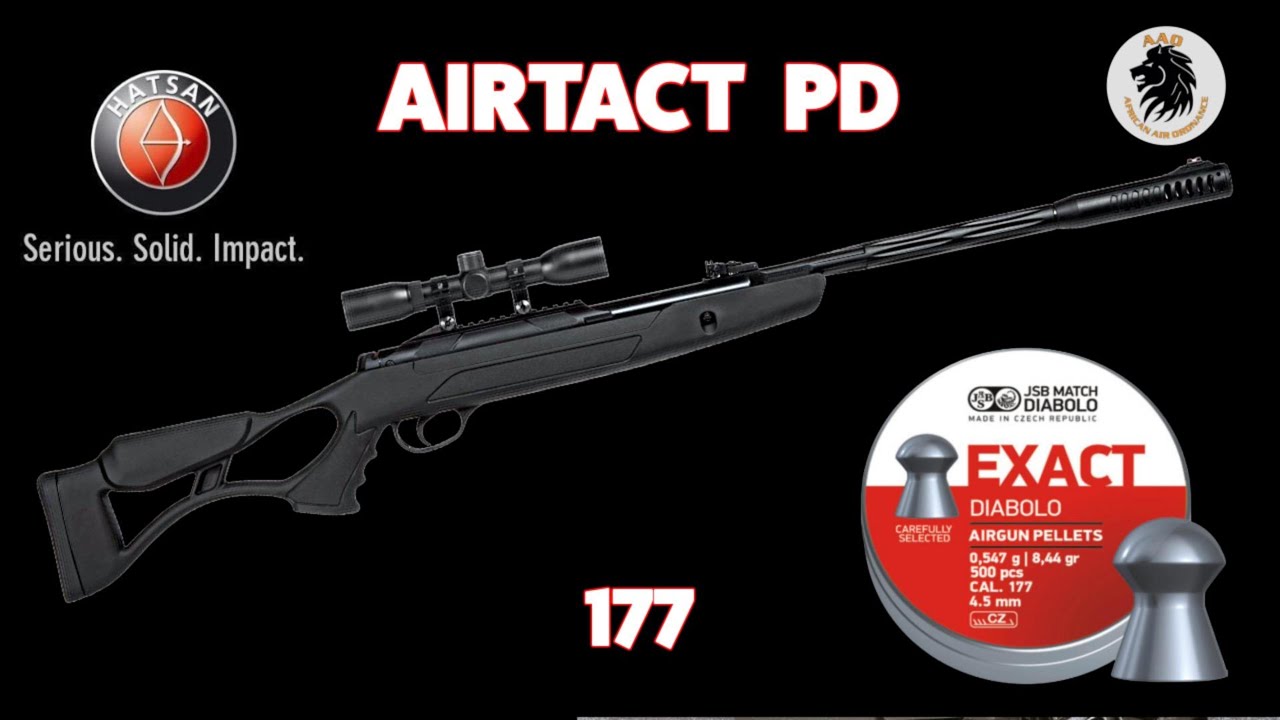 Hatsan AirTact PD .177 Caliber | 25-Yard Accuracy Test with JSB 8.44 Grain Pellets
