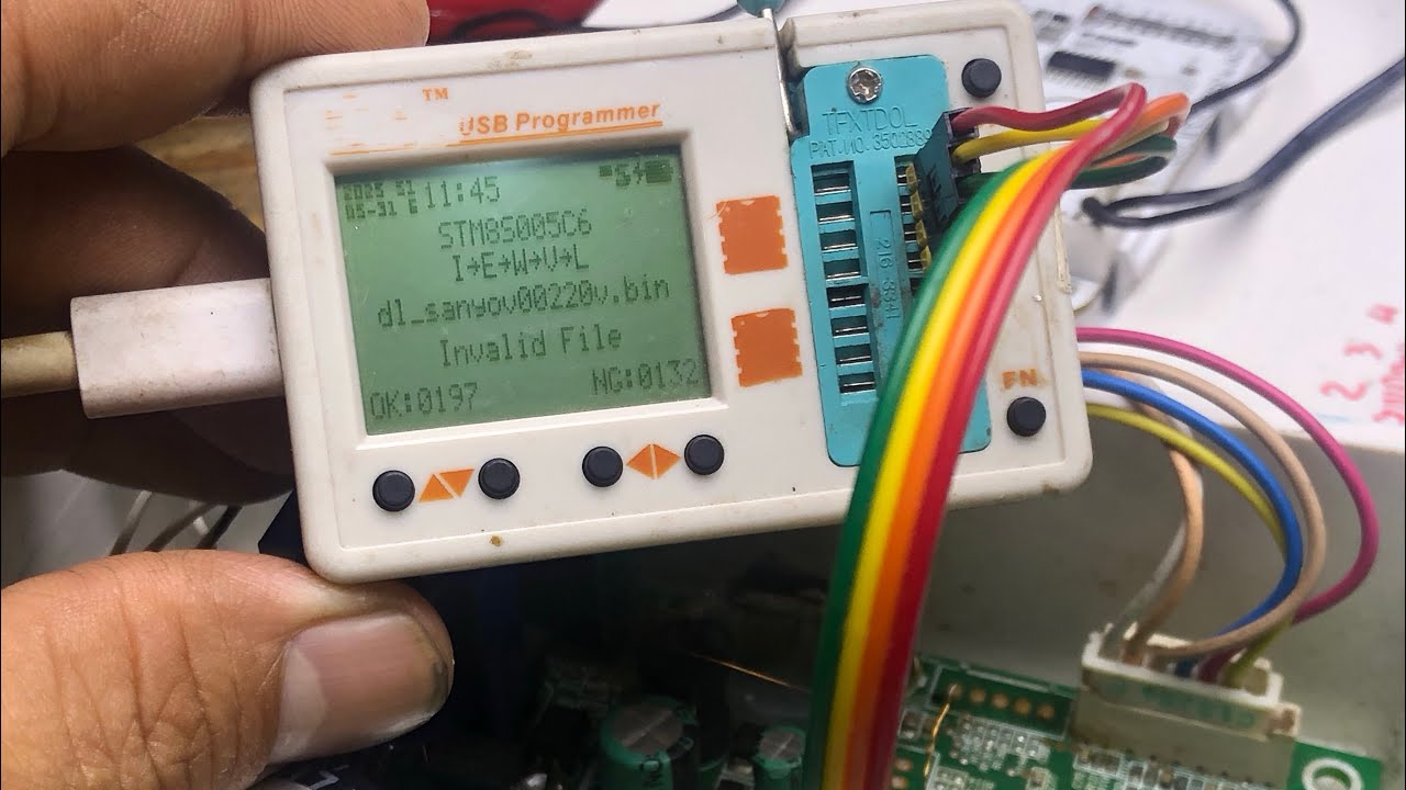 hướng dẫn nạp chương trình cho khiển tủ lạnh AQua inverter bằng máy nạp super Pro