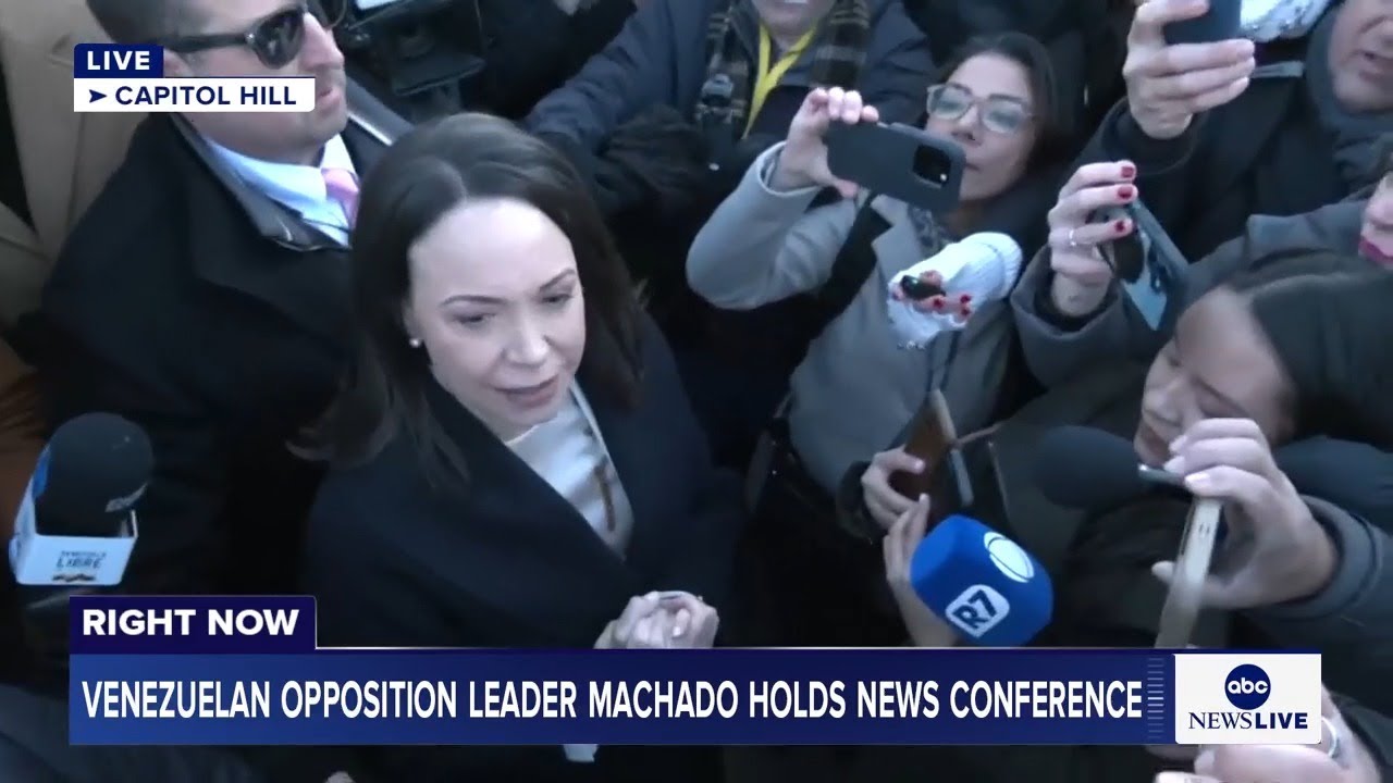 LIVE: Venezuelan opposition leader Machado holds news conference at U.S. Capitol