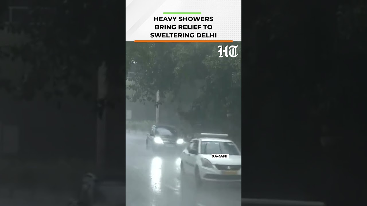 Delhi Residents Welcome Rainfall Relief Following Days of Blistering Weather | HT India