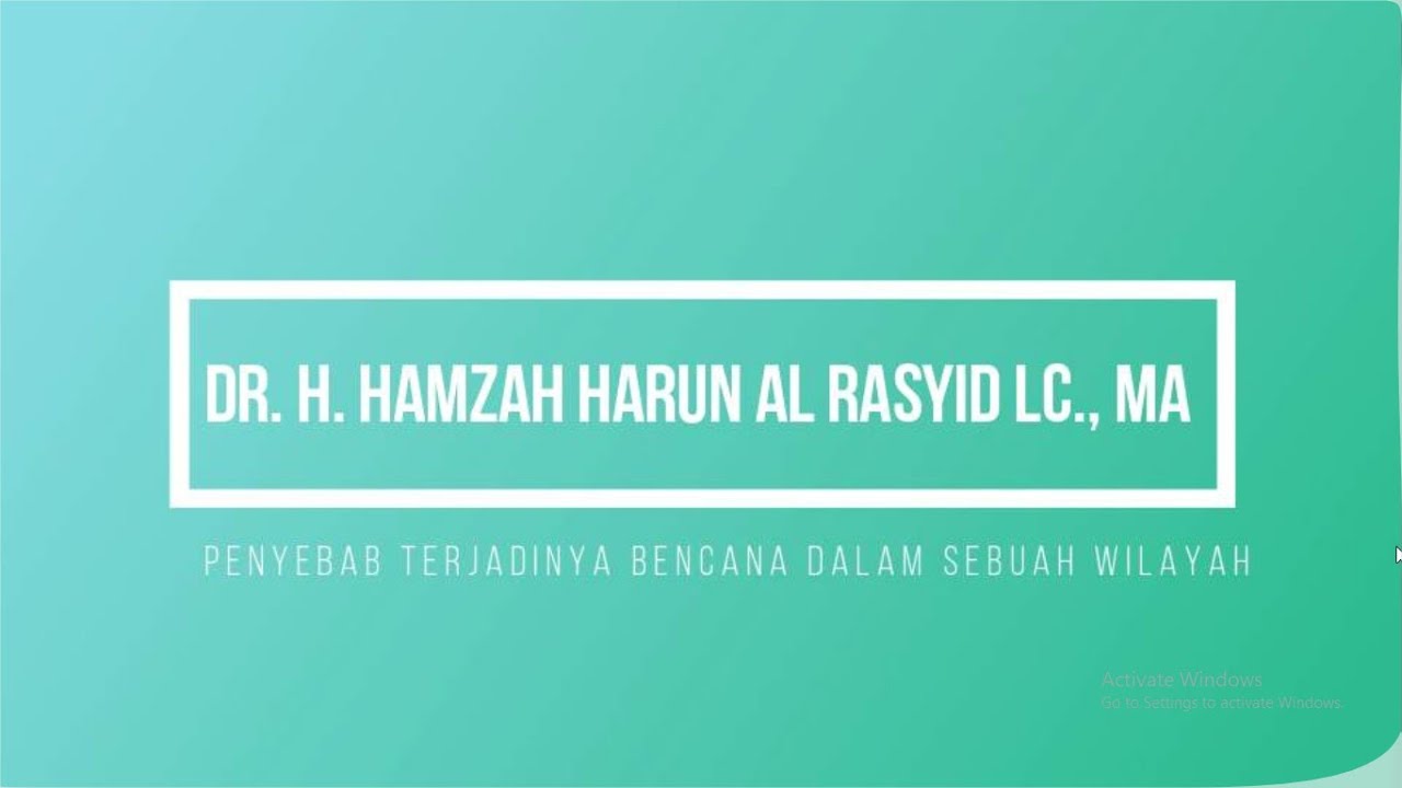 Dr  H  Hamzah Harun Al Rasyid Lc , MA