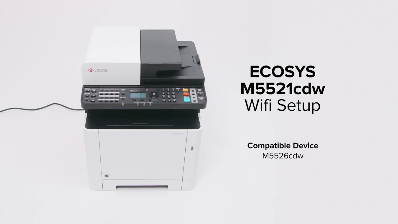 KYOCERA ECOSYS M5521cdw Multifunctional (MFP) &ndash; WiFi Setup
