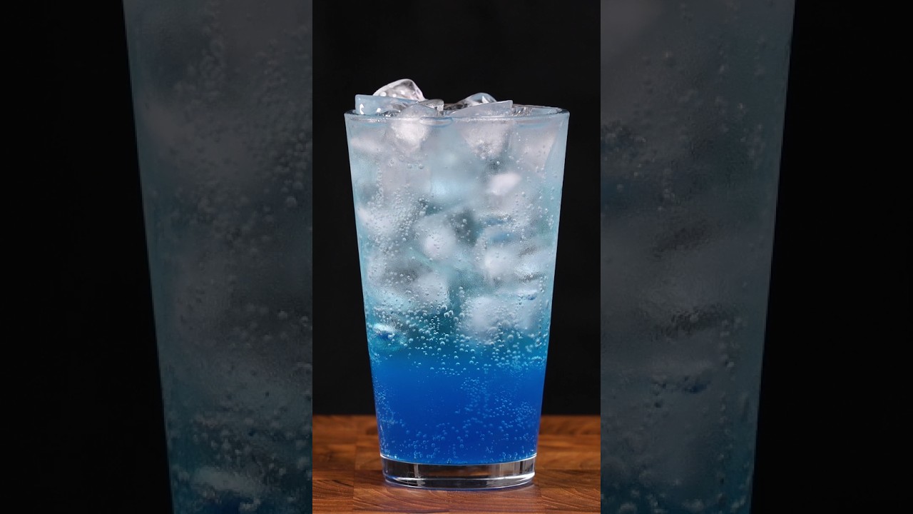 ASMR Blue hawaii Soda | Refreshing Fizzy Drink #shorts