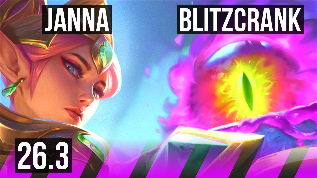 JANNA & Twitch vs BLITZCRANK & Jinx (SUP) | 23K damage | EUW Master | 26.3