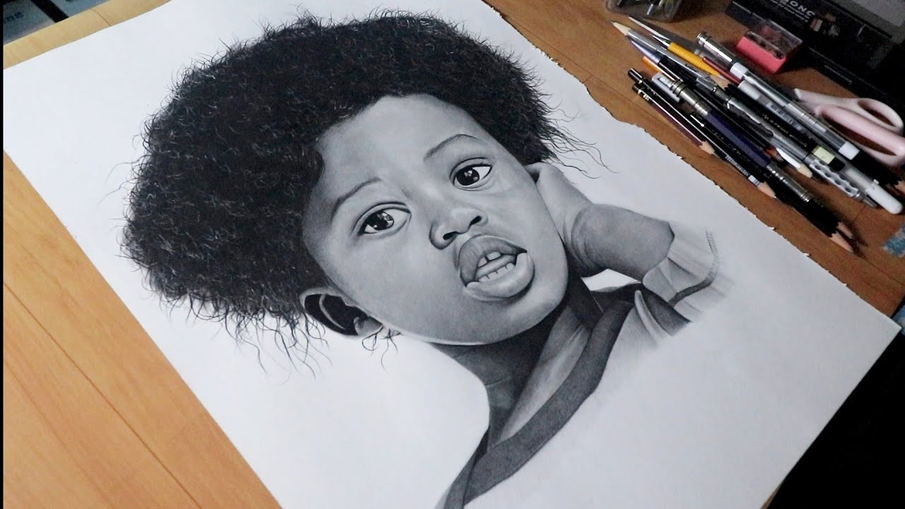 Graphite And Charcoal Drawing | Timelapse