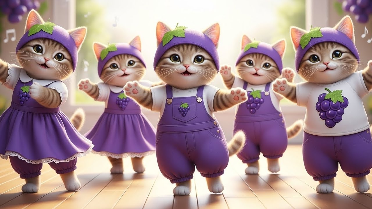 Learning Fruits with Cute Kittens 🐱🍎 | Kids Educational Song
