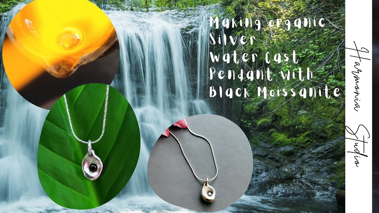 Making a Water Cast Silver Pendant with Flush Set Moissanite - step by step jewellery making