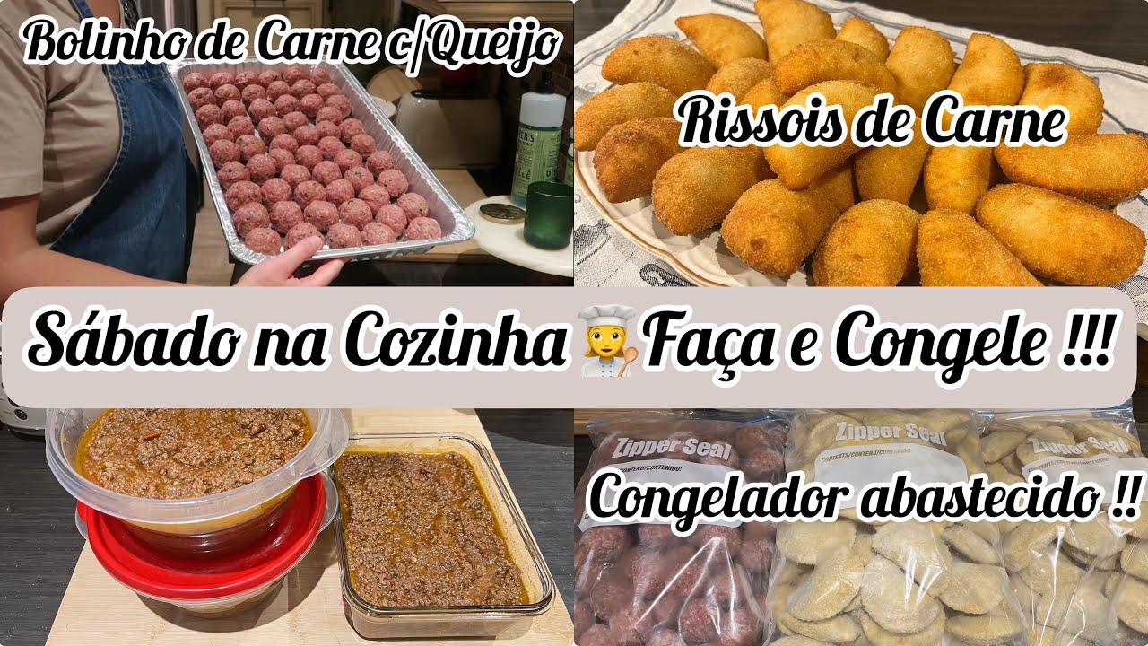 Faça e Congele/Rissois de carne/Bolinhas de carne/Da trabalho mas e uma fartura e mais#rissoldecarne