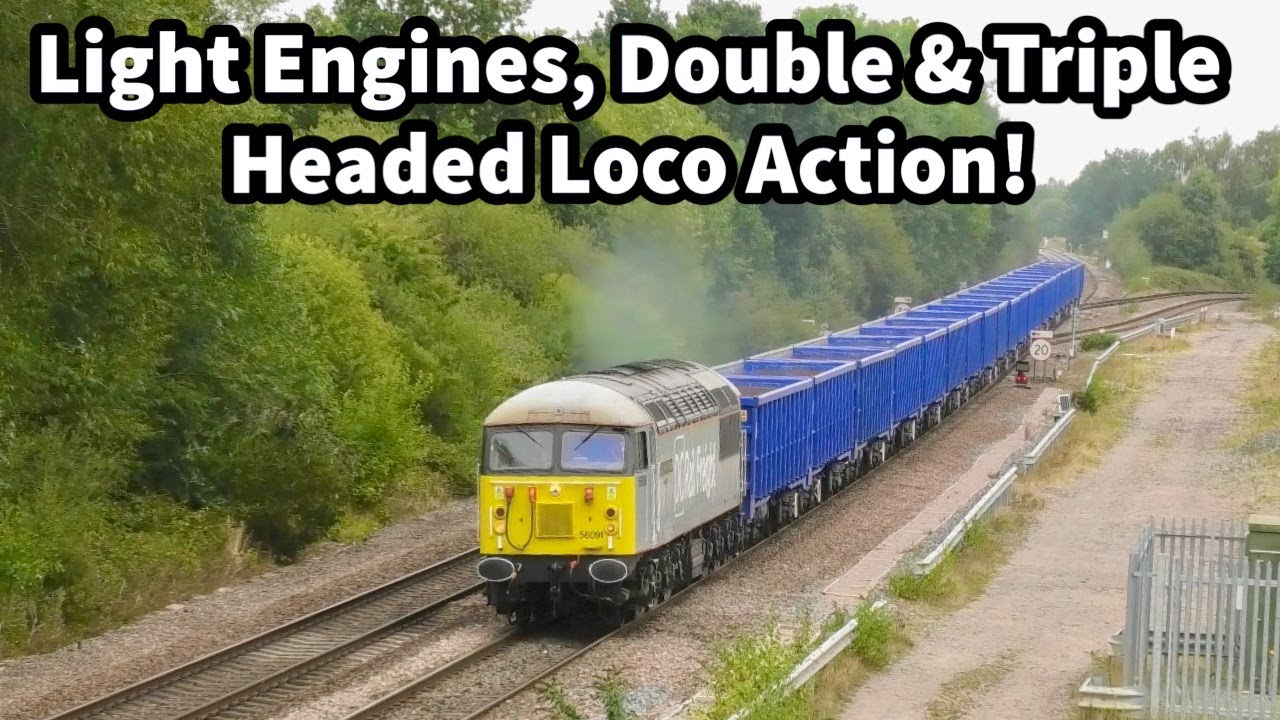 Light Engines, Double & Triple-Headed LOCO ACTION..! Inc Double Class 56 pass! Stenson Jct 02/09/22
