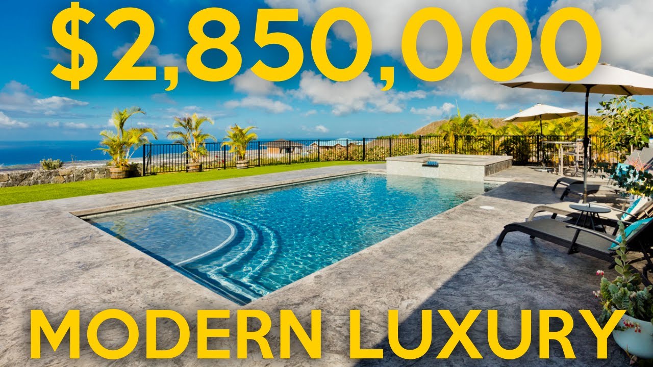 LUXURY Hawaii Living: Inside This Modern Kona Masterpiece with Stunning Views &  Pool!