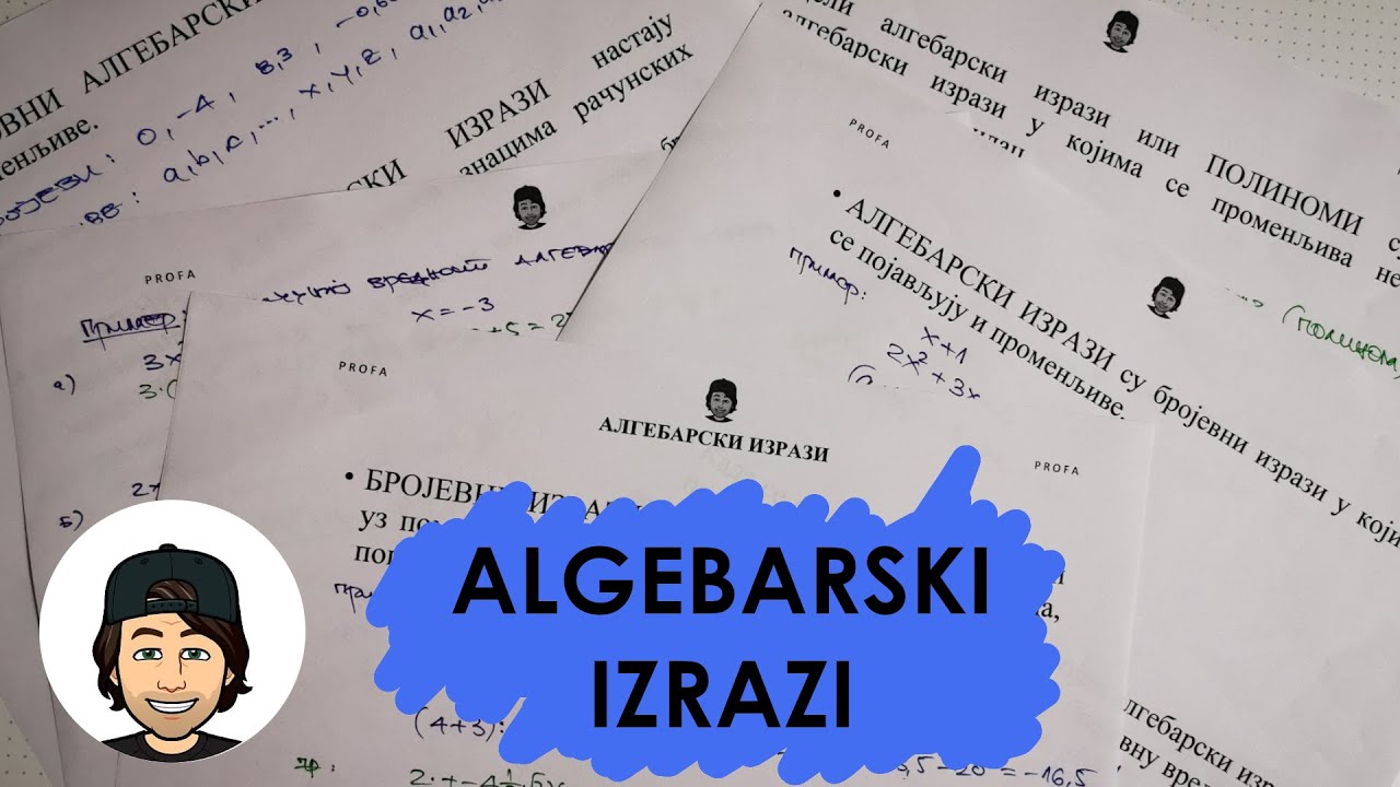 ALGEBARSKI IZRAZI