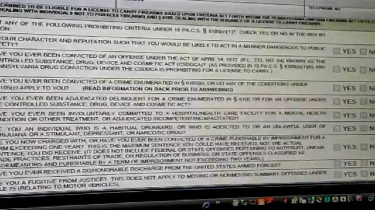 CONCEALED CARRY PERMIT LICENSE IN PENNSYLVANIA EDC