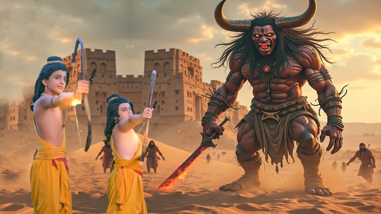 क्या लव कुश खूंखार राक्षस का सामना कर पाएंगे ? Shrimad Ramayan || श्रीमद रामायण || #ramayan