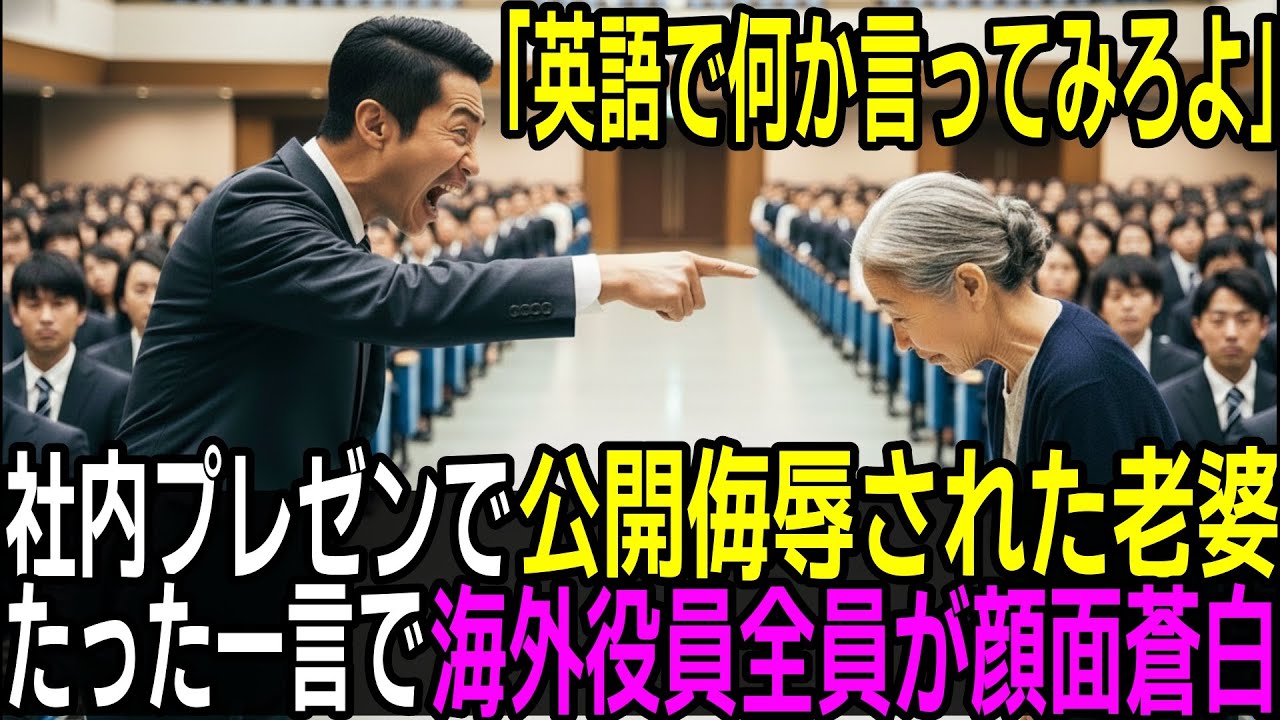 「英語で何か言ってみろよ」社内プレゼンで強要された公開侮辱の68歳庶務係…たった一言で海外役員と会場を黙らせた