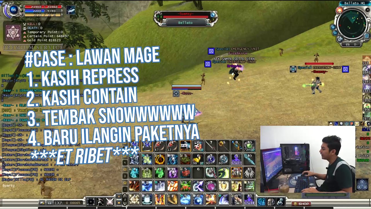 ONE by ONE versus PRO MAGE BELLATO, Beserta BOCORAN Cara Dia Main Mage // Rf Unity Online