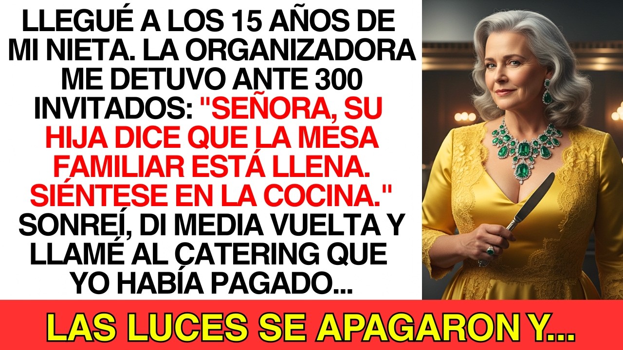 Durante La Fiesta De Mi Nieta, Mi Hija Me Apartó A La Cocina: ‘La Mesa Está Llena’… Y La Luz Se Fue