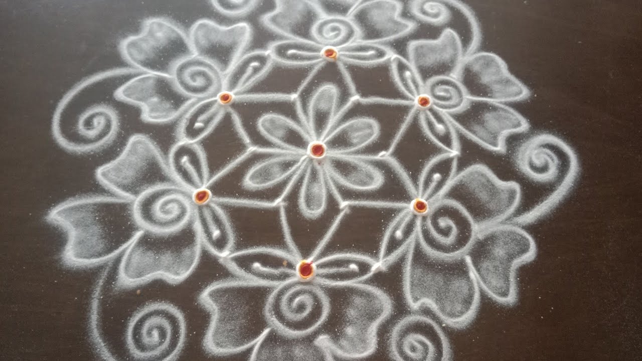 Karthika Masam muggulu/Friday rangoli /easy rangoli/simple rangoli/Friday kolam/easy kolam/simple