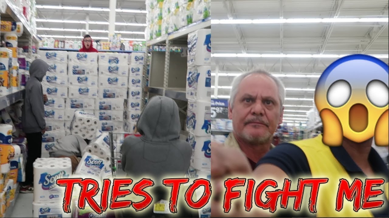 WALMART CUSTOMER ASSAULTED ME! *WORLDS BIGGEST TOILET PAPER FORT*