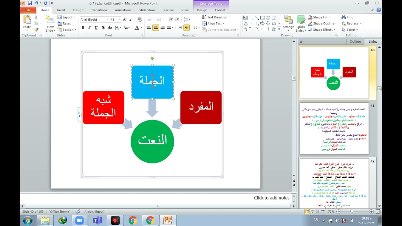 التوابع النعت