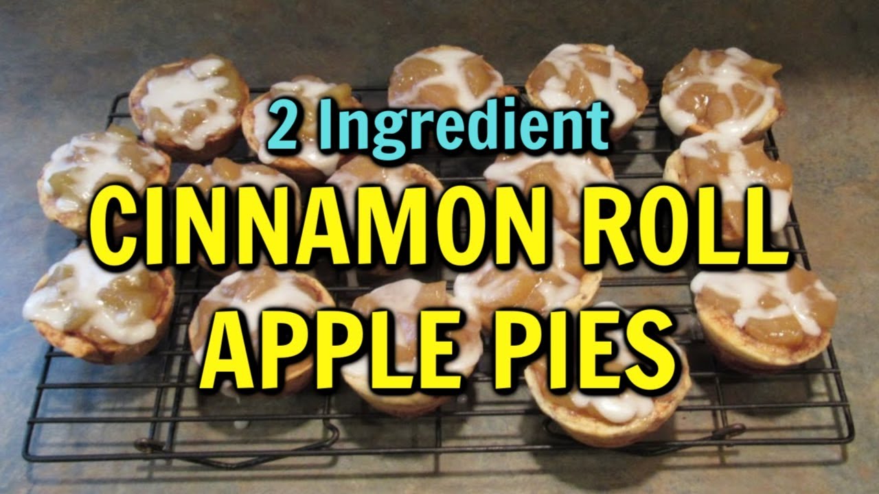 2 Ingredient CINNAMON ROLL APPLE PIES! Using Canned Cinnamon Rolls!