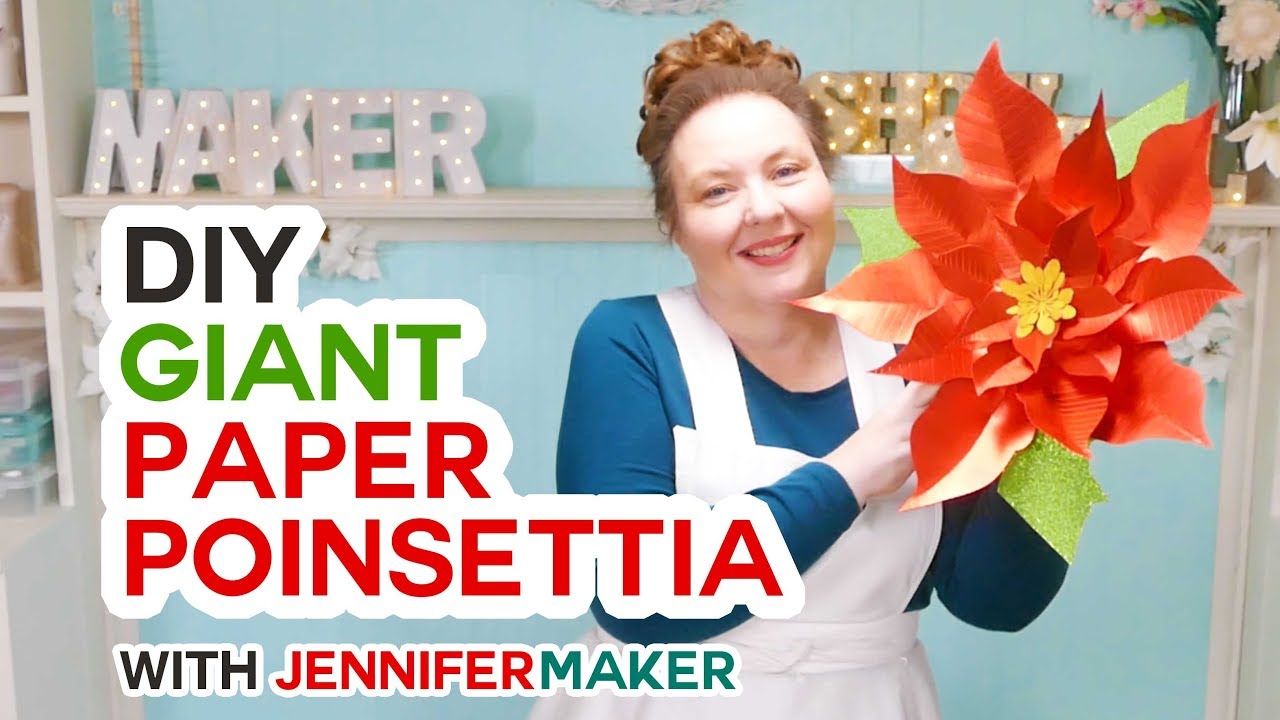 Giant Paper Poinsettia Pattern (Made on a Cricut!)