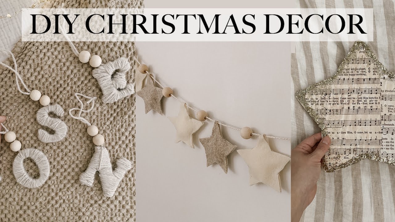 DIY CHRISTMAS DECOR (minimal & nordic inspired holiday crafts)