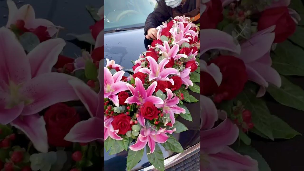 flower arrangement flower decoration crafting for car decor #florist #floraldesign #flowerideas
