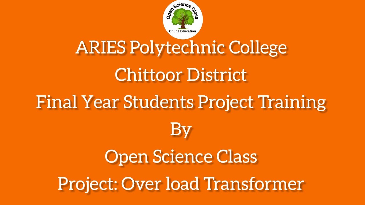 Our Project | ARIES Polytechnic College Final Year Students Project Training by Open Science Class