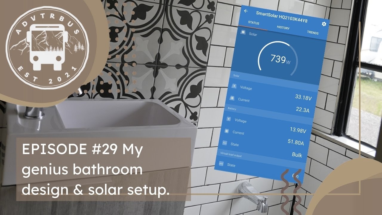 Off-Grid Bus Build: Innovative Bathroom Design & Solar Setup | Adventure Bus - Episode 29