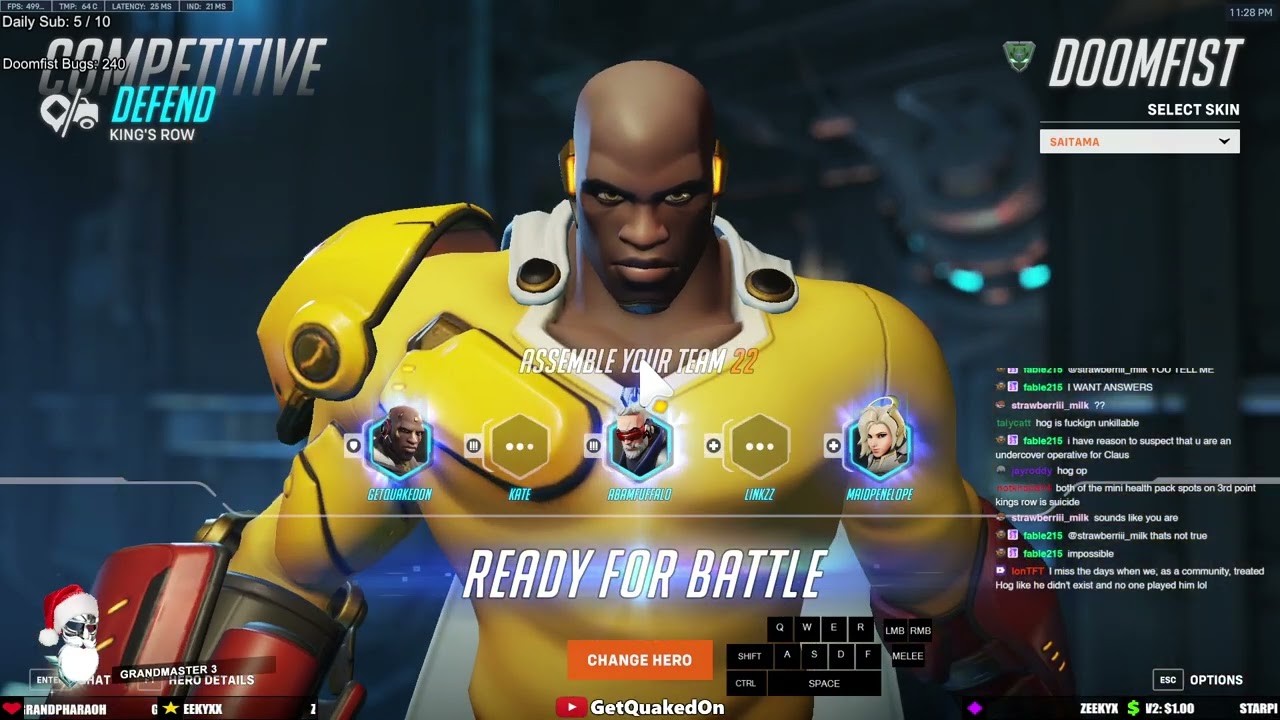 22K DMG! GETQUAKEDON IS #1 DOOMFIST! GETQUAKEDON DOOMFIST TOP 500 GAMEPLAY OVERWATCH 2 SEASON 8