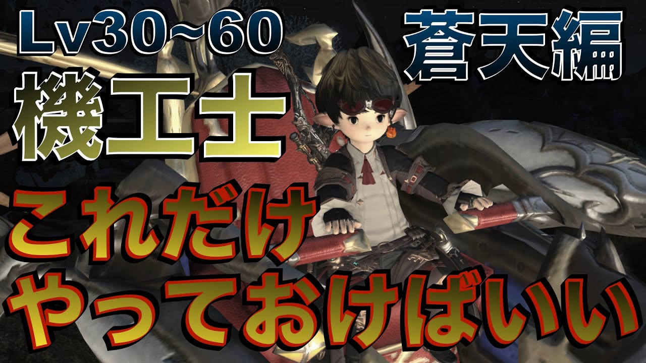 FF14 機工士【蒼天編Lv30~60】これだけやっておけばいい簡単スキル回し