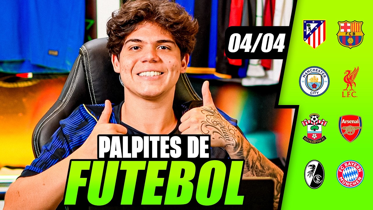 PALPITES DE FUTEBOL PARA HOJE 04/04/2026 &ndash; BILHETE PRONTO DO IMPERADOR | APOSTAS ESPORTIVAS