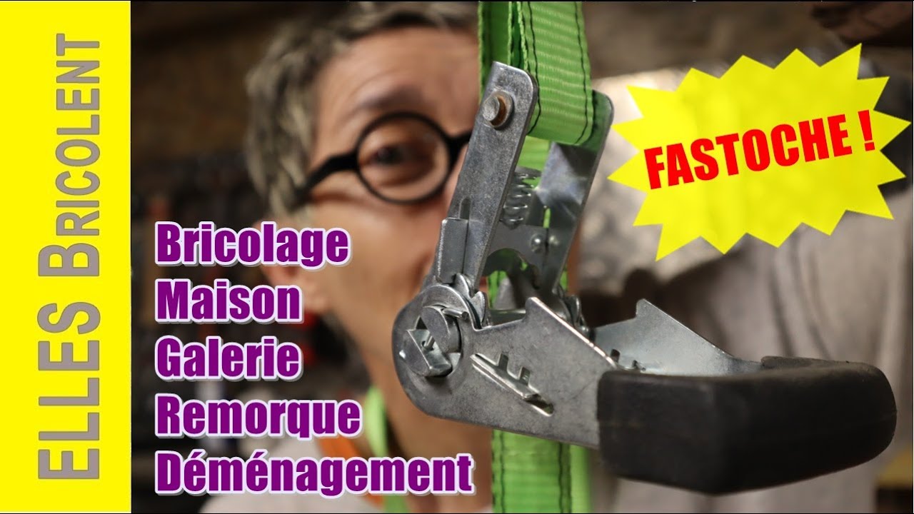 COMMENT UTILISER UNE SANGLE A CLIQUET 😊 - SANGLE D'ARRIMAGE  😊 - ELLES Bricolent
