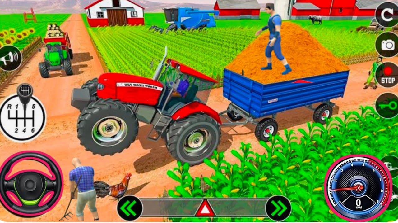 Real Tractor driving simulator 2025 - Farming modern - android Gameplay