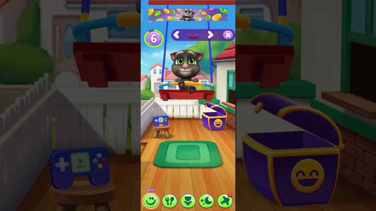 Talking Tom 2 😻 eating time 🥨 and attend bathroom 🚽 new Android game play 