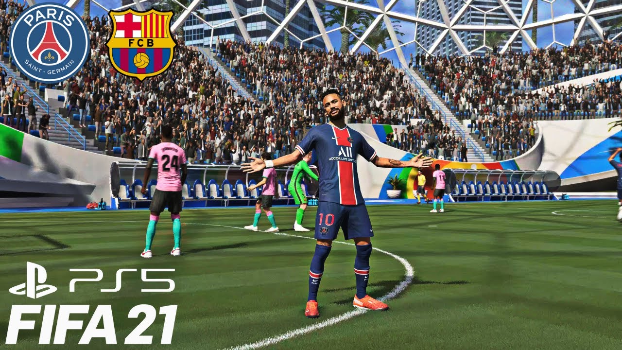(PS5) FIFA 21 VOLTA FUTSAL / PSG VS FC BARCELONA GAMEPLAY (4K HDR 60 fps) FIFA 21 ULTRA GRAPHICS