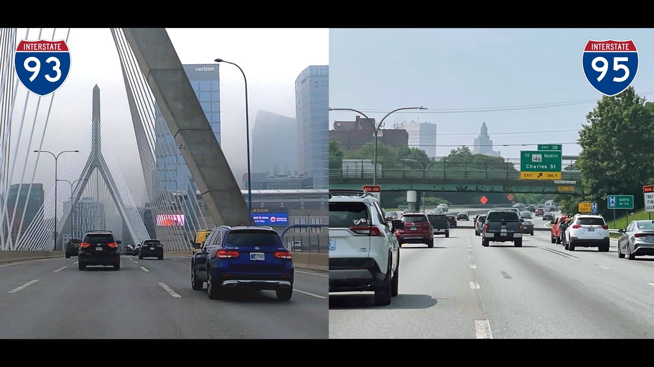 Boston to Providence - Interstate 93 & 95, Massachusetts to Rhode Island