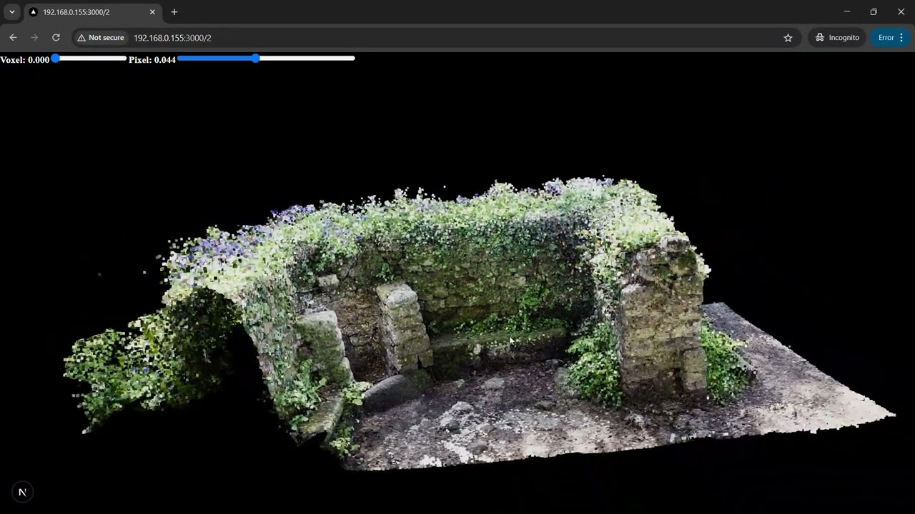 Point cloud visualization using React Three Fiber (R3F)
