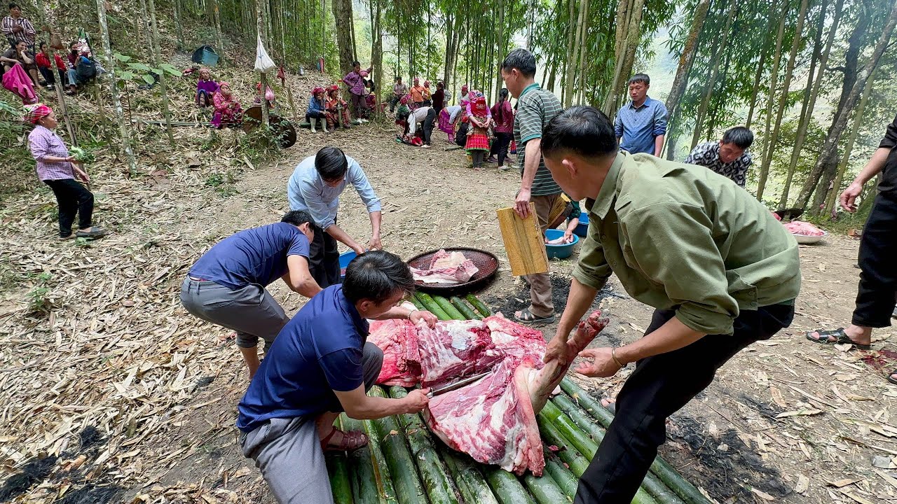  Đại Tiệc Ngoài Trời Lợn Khủng 150kg. Cúng Bái Thần Rừng | TÀY TV